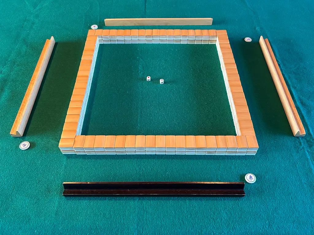 Mahjong muur detail