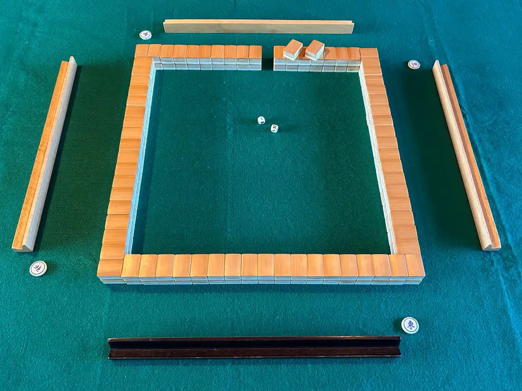 Mahjong muur detail