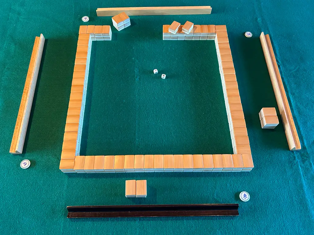 Mahjong muur detail