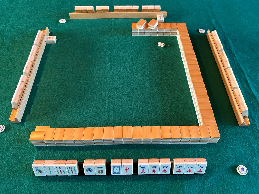 Mahjong muur detail